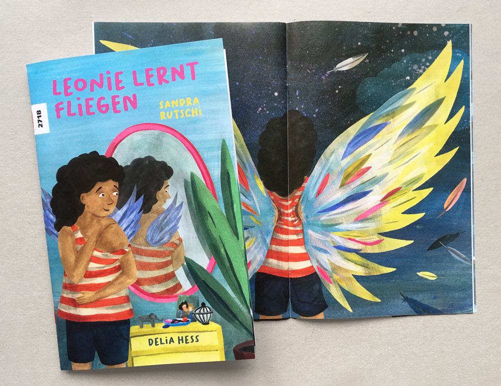 Leonie learns to fly - picture book illustration